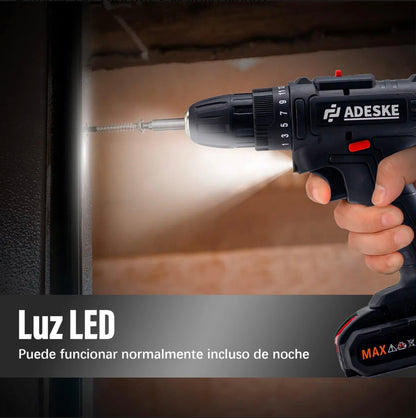 Taladro y Destornillador Doble Batería