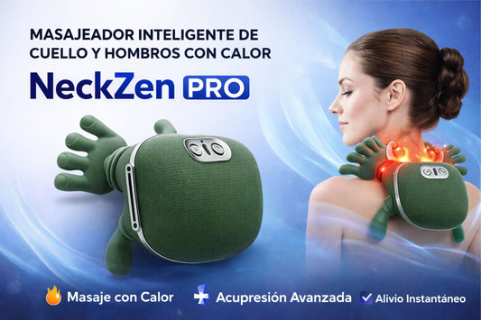 MASAJEADOR INTELIGENTE DE CUELLO Y HOMBROS CON CALOR NeckZen PRO