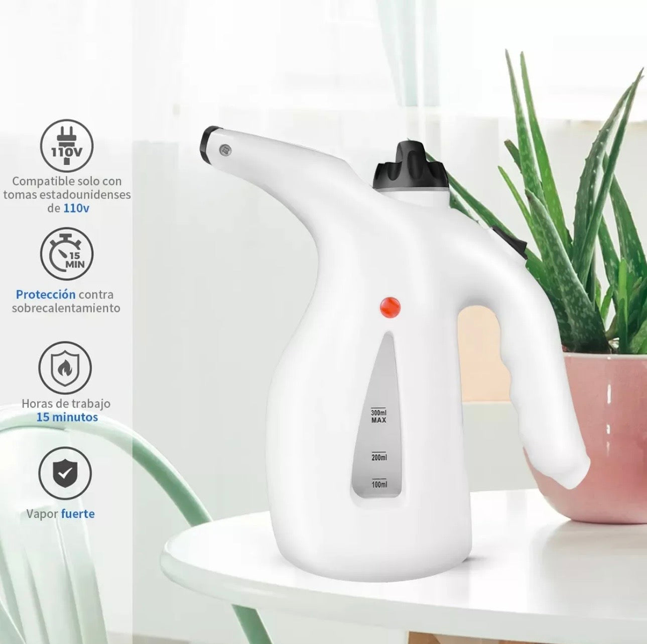 PLANCHA VAPORIZADORA PORTATIL / ROPA LISTA Y DESINFECTADA EN SEGUNDOS