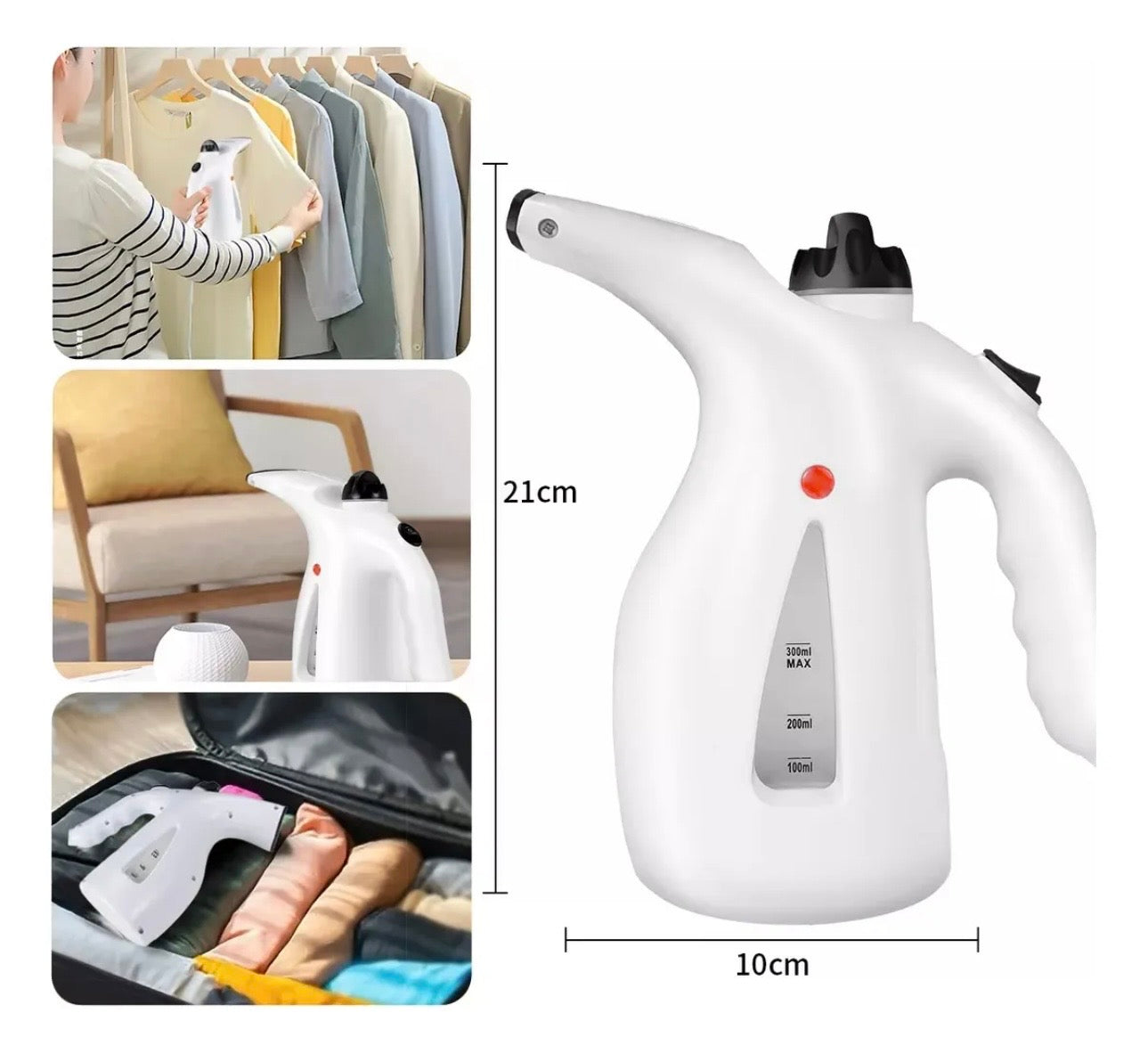 PLANCHA VAPORIZADORA PORTATIL / ROPA LISTA Y DESINFECTADA EN SEGUNDOS